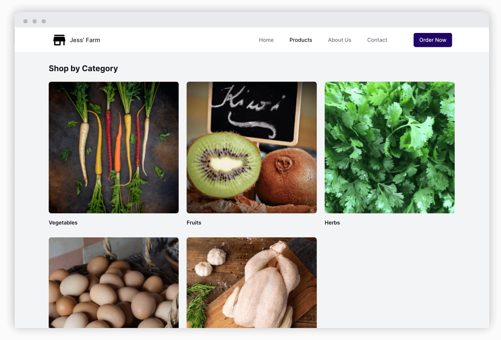 Organise products by category and make it easier for users to browse